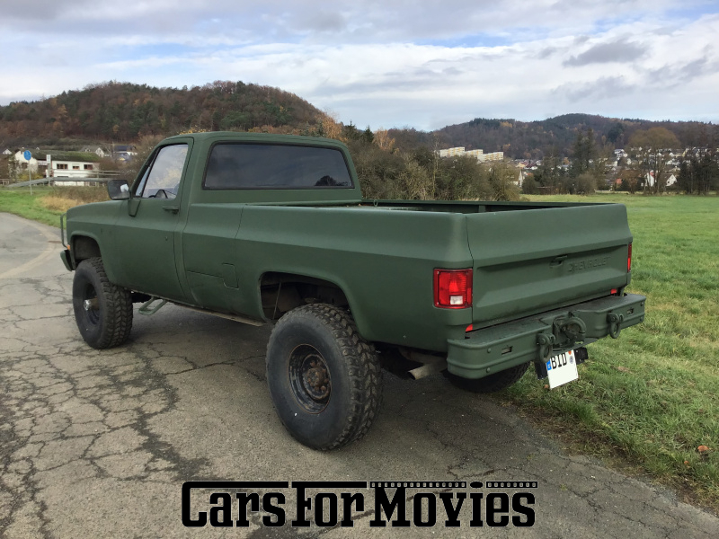 CarsForMovies | Chevrolet  K30 1986 USA Grün Grün Militärfahrzeug Pick-up Hessen 6613 leder army